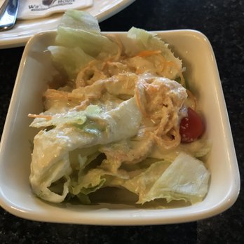 Wu's House - salad that comes with a hibachi lunch - Japanese Near Me - Evergreen Park, Illinois Wu's House - salad that comes with a hibachi lunch - Japanese Near Me - Evergreen Park, Illinois