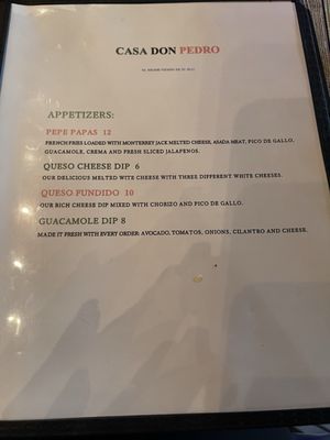 Menu photo 2 Casa Don Pedro Maryland Heights, MO Menu photo 2 Casa Don Pedro Maryland Heights, MO