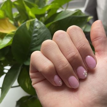 Nail Spa Bar - Gel manicure with hand painted flower design - Nail Salons Near Me - Philadelphia, Pennsylvania Nail Spa Bar - Gel manicure with hand painted flower design - Nail Salons Near Me - Philadelphia, Pennsylvania