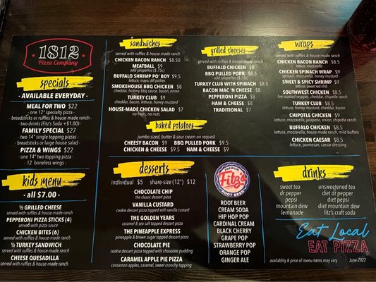 Menu photo 2 1812 Pizza - Paragould Paragould, AR Menu photo 2 1812 Pizza - Paragould Paragould, AR
