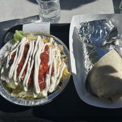 KI Cantina - The "classic" bowl and Mexican street corn burrito