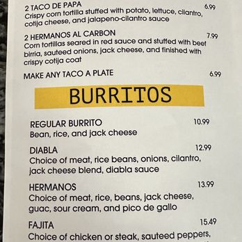 Hermano’s - Menu - Mexican Near Me - Redding, California