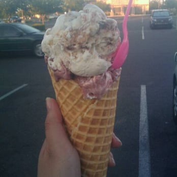 Scooptacular - huge cone of turtle and red velvet - Ice Cream & Frozen Yogurt Near Me - Laveen, Arizona Scooptacular - huge cone of turtle and red velvet - Ice Cream & Frozen Yogurt Near Me - Laveen, Arizona
