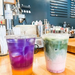 Harmony Coffee Bar - Mango Galaxy Tea Strawberry Matcha