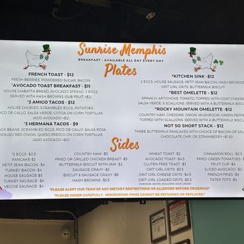 Sunrise Memphis - Menu picture - Breakfast & Brunch Near Me - Memphis, Tennessee Sunrise Memphis - Menu picture - Breakfast & Brunch Near Me - Memphis, Tennessee