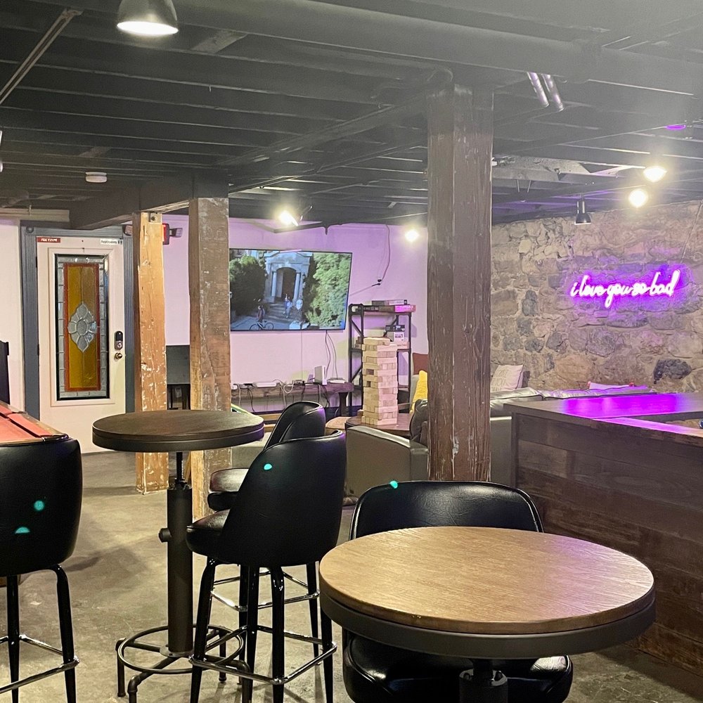 The Social - a bar with stools and tables - Pizza Near Me - Provo, Utah The Social - a bar with stools and tables - Pizza Near Me - Provo, Utah