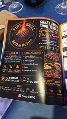 Menu photo 1 Fire Grill BBQ & Buffet Jersey City, NJ Menu photo 1 Fire Grill BBQ & Buffet Jersey City, NJ