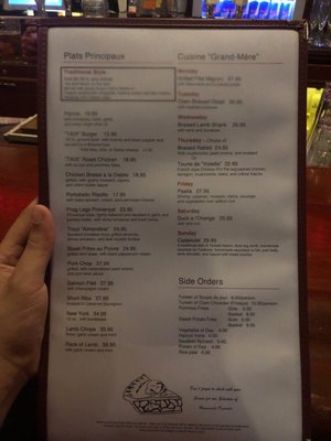 Menu photo 2 Taix 321 Lounge Los Angeles, CA