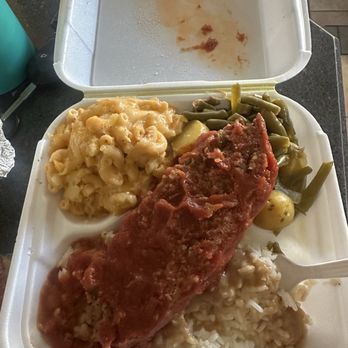 Honey Bay’s BBQ - Sunday special! Meatloaf, rice with gravy, green beans, Mac & Cheese! - Southern Near Me - Beach Park, Illinois Honey Bay’s BBQ - Sunday special! Meatloaf, rice with gravy, green beans, Mac & Cheese! - Southern Near Me - Beach Park, Illinois