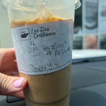 Los Dos Cristianos Coffee - Oat Milk Latte iced w 1/4 sweetened - Coffee & Tea Near Me - North Port, Florida Los Dos Cristianos Coffee - Oat Milk Latte iced w 1/4 sweetened - Coffee & Tea Near Me - North Port, Florida