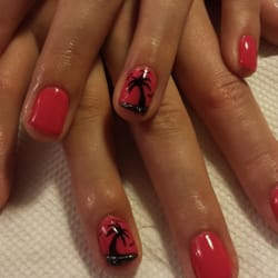 Nikki And Company Hair Design - Spring break nail art with shellac color bikini pink!