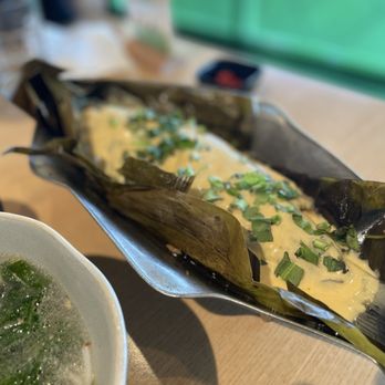 Jun Bistro - ()Banana leaf wrapped seabass - Chinese Near Me - Milpitas, California Jun Bistro - ()Banana leaf wrapped seabass - Chinese Near Me - Milpitas, California