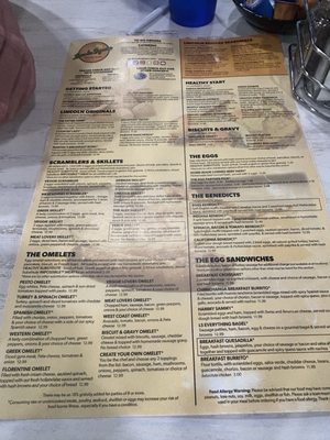 Menu photo 5 Lincoln Square Pancake House Indianapolis, IN