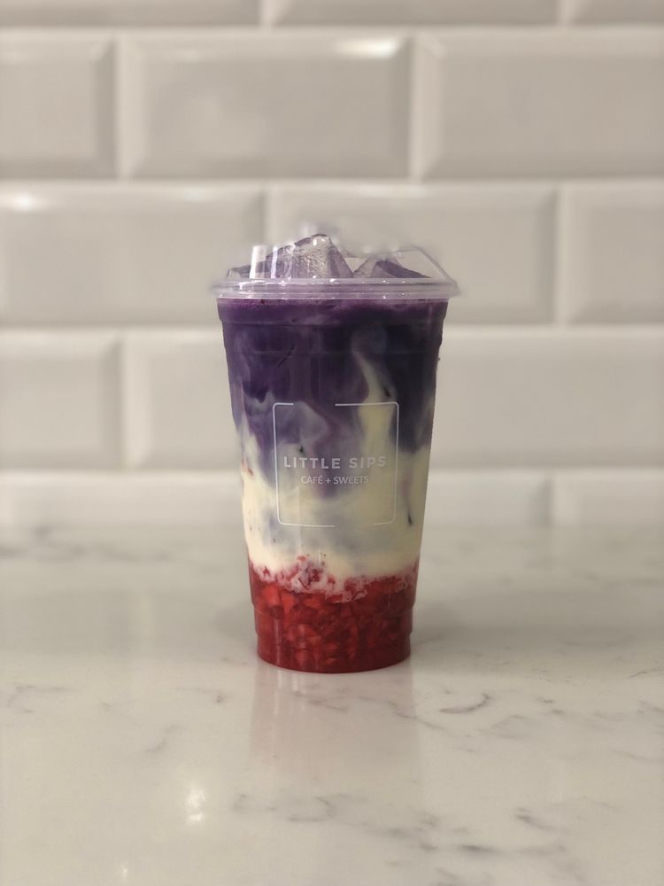 Strawberry Ube Latte
