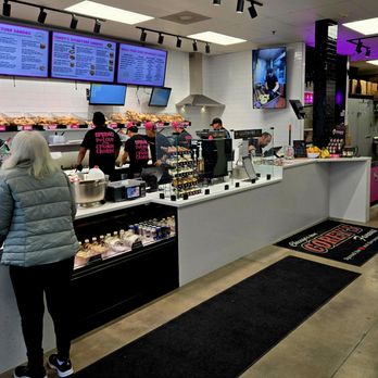 Corey's - Counter, bagel baskets on wall - Bagels Near Me - Dundee Township, Illinois Corey's - Counter, bagel baskets on wall - Bagels Near Me - Dundee Township, Illinois