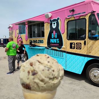 Big Papa's Creamery - Thin mint cookie ice cream and their truck - Food Trucks Near Me