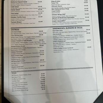 Creeks Restaurant - Menu - Breakfast & Brunch Near Me - Austin, Texas Creeks Restaurant - Menu - Breakfast & Brunch Near Me - Austin, Texas