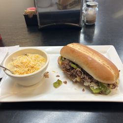 J&A Cafe - Philly cheesesteak and potato soup, yum!