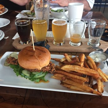 Big Ditch Brewing - Fried chicken sandwich with malt vinegar aioli - New American Near Me - Buffalo, New York Big Ditch Brewing - Fried chicken sandwich with malt vinegar aioli - New American Near Me - Buffalo, New York