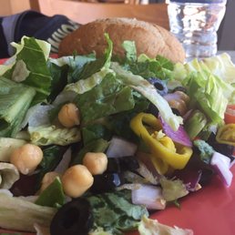 Greek Salad w/o Feta and Chickpeas added--Because somebody doesn't think salads are worthy of photos...