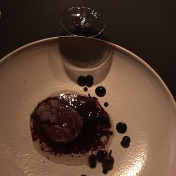 Aska - Beef - 120-day dry aged rib eye, salted black currants, cured beef fat - Scandinavian Near Me - Brooklyn, New York Aska - Beef - 120-day dry aged rib eye, salted black currants, cured beef fat - Scandinavian Near Me - Brooklyn, New York