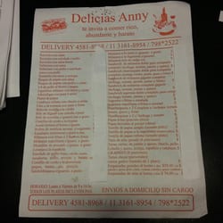 Delicias Anny - Tapé los precios porque son viejísimos