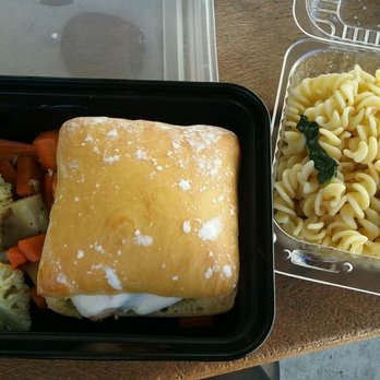 Syd's Yummy Stuff - A caprese chicken sandwich, with grilled veggies and pasta salad - Caterers Near Me Syd's Yummy Stuff - A caprese chicken sandwich, with grilled veggies and pasta salad - Caterers Near Me
