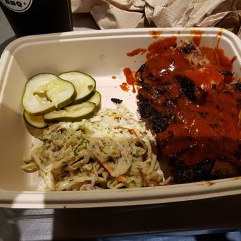 Blackwood BBQ - Brisket platter with Kansas City sauce, coleslaw and pickles. - Barbeque Near Me - Chicago, Illinois