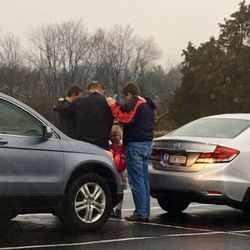 Lebanon Christian School - Amazing school where God is first. This was at drop off in the morning, fathers praying...