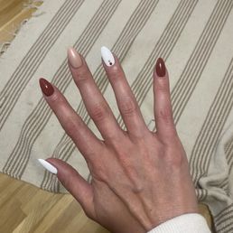 Acrylic gel full set, almond shape Acrylic gel full set, almond shape