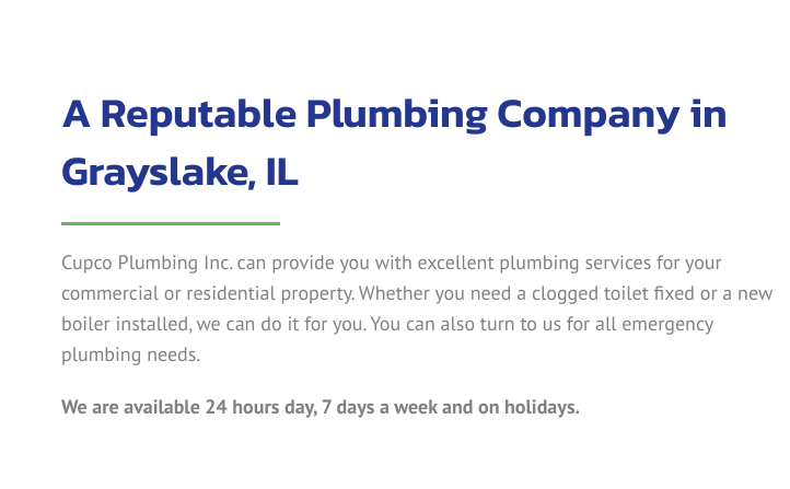 Slide of Cupco Plumbing