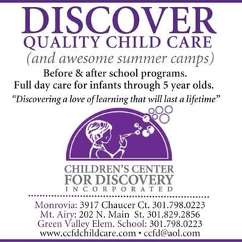 Children's Center For Discovery Inc - Child Care & Day Care Near Me - Mount Airy, Maryland Children's Center For Discovery Inc - Child Care & Day Care Near Me - Mount Airy, Maryland