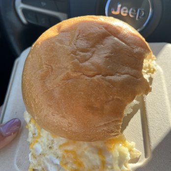 Main Street Coffee - Egg and Bacon Egg & Cheese on A Brioche Bun - Coffee & Tea Near Me - Staten Island, New York