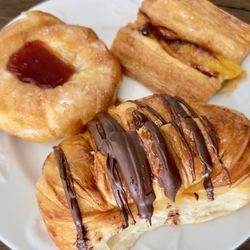 Stella's Bakery - Pastries-guava, peach and chocolate-filled.