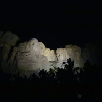 Mount Rushmore National Memorial - It lights up every night for an hour, I believe, after the sun sets.  Awesome. - Landmarks & Historical Buildings Near Me - Keystone, South Dakota