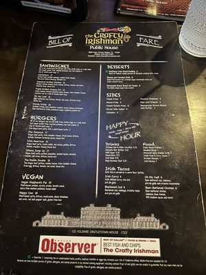 Menu photo 1 The Crafty Irishman Dallas, TX Menu photo 1 The Crafty Irishman Dallas, TX