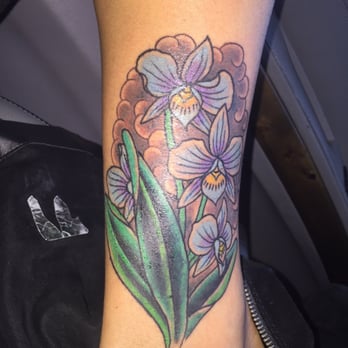 Faith Tattoo - Orchids. Another tattoo cover up - Tattoo Near Me - Santa Rosa, California