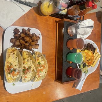Ruby Slipper Miramar Beach - Chicken sausage Breakfast Tacos Breakfast Potatoes Bloody Mary Mix (Non-Alcoholic) (Serves 3-4) Orange Juice The Trifecta - Breakfast & Brunch Near Me - Miramar Beach, Florida Ruby Slipper Miramar Beach - Chicken sausage Breakfast Tacos Breakfast Potatoes Bloody Mary Mix (Non-Alcoholic) (Serves 3-4) Orange Juice The Trifecta - Breakfast & Brunch Near Me - Miramar Beach, Florida