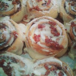 Dirtbag Tea Cafe - Maple Bacon Cinnamon Rolls