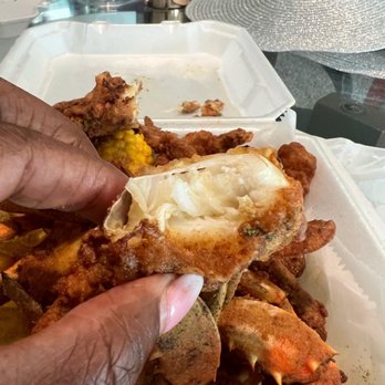 Barons Crab Stop - Inside fried crab - Seafood Near Me - Jacksonville, Florida