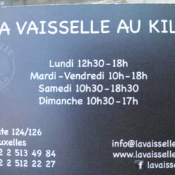 La Vaisselle au Kilo - Les horaires
