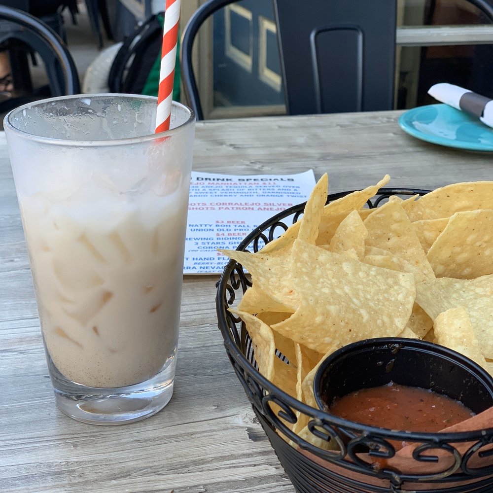 Papi's Tacos - Horchata with chips and salsa - Mexican Near Me - Baltimore, Maryland Papi's Tacos - Horchata with chips and salsa - Mexican Near Me - Baltimore, Maryland