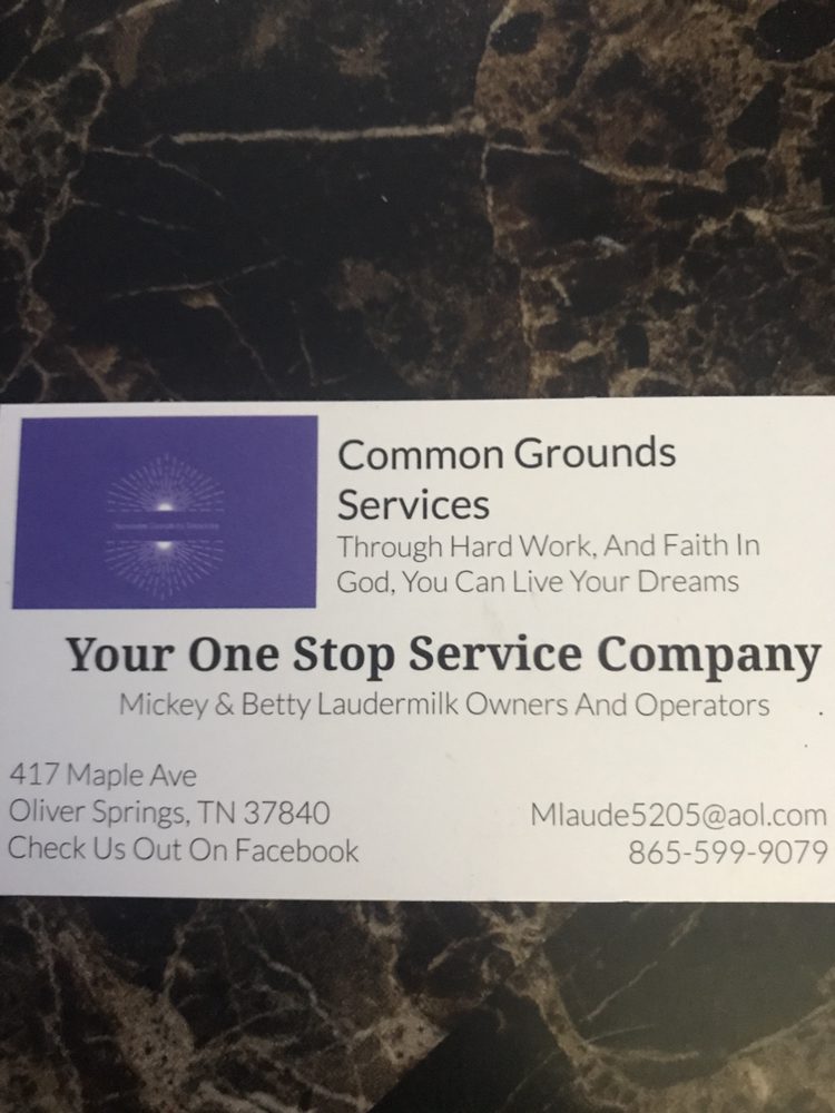 Slide of Common Grounds Services