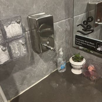 Highland Noodles - Bathroom had mouth wash and floss - Noodles Near Me - Frisco, Texas