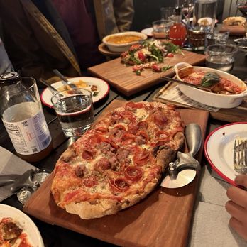 Pinsa Rossa - Pepperoni e Sausage Pinsa - Italian Near Me - San Francisco, California Pinsa Rossa - Pepperoni e Sausage Pinsa - Italian Near Me - San Francisco, California
