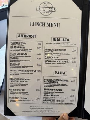 Menu photo 5 Lucio's Closter, NJ