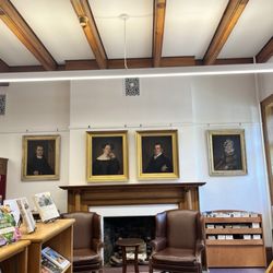 Skaneateles Library - Fireplace and beautiful wood work
