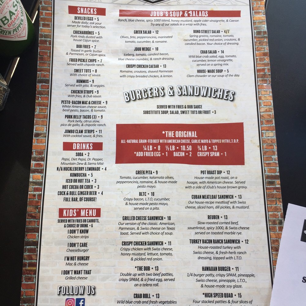J DUB - The menu - Breakfast & Brunch Near Me - Bend, Oregon J DUB - The menu - Breakfast & Brunch Near Me - Bend, Oregon