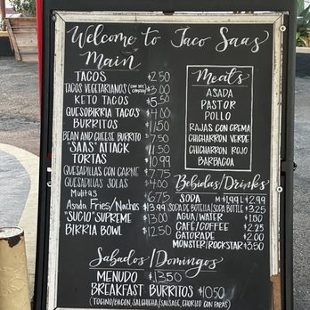 Taco Saas  - Menu - Caterers Near Me