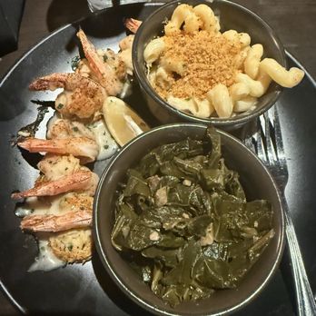 Latitude Seafood - Crab Stuff Shrimp with Crab Mac n Cheese & Collard Greens - Seafood Near Me - Midlothian, Virginia Latitude Seafood - Crab Stuff Shrimp with Crab Mac n Cheese & Collard Greens - Seafood Near Me - Midlothian, Virginia